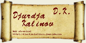 Đurđa Kalinov vizit kartica